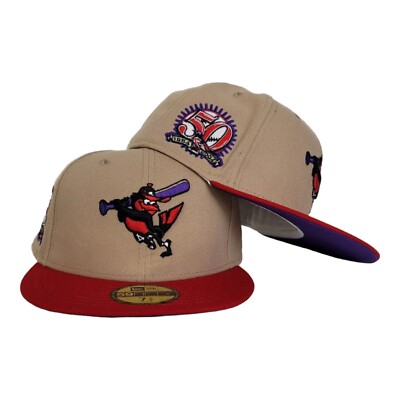 New Era Baltimore Orioles 59FIFTY Fitted Hat 50th Year Anniversary Patch 7 1/2
