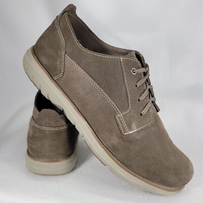 L.L. Bean Mill Creek Suede Casual Shoes Mens Sz 13 M Dark Cement Leather Lace Up