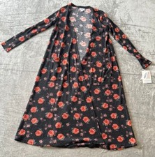 Lularoe Sarah- XS Cardigan Black Floral