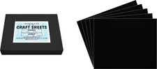 Black Flex Plasticard Polystyrene Craft Sheets - 8"x10" - .060" thick - 25 Pack