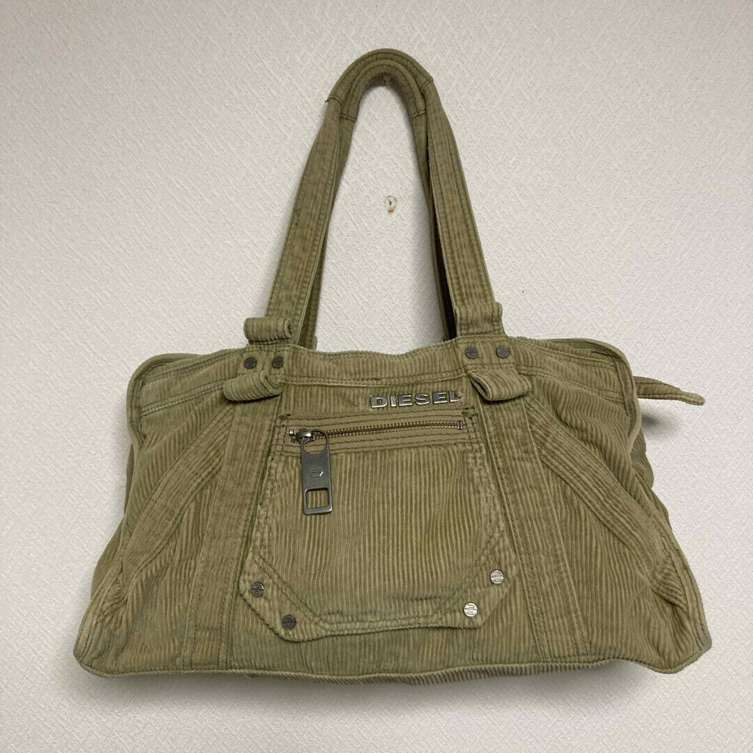 Diesel Men 00S Y2K Corduroy Boston Bag 25x13x45cm Luxury Diesel Men 00S Y2K Corduroy Boston Bag 25x13x45cm Luxury