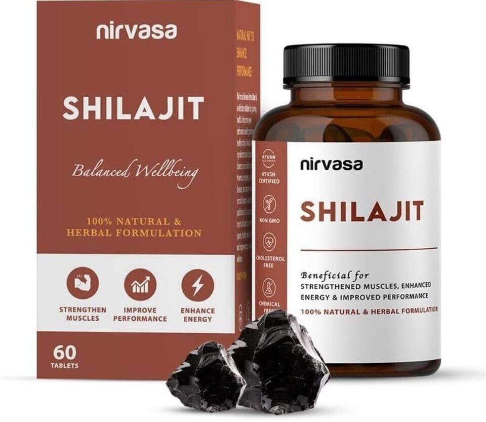 Shilajit 500mg, Boost Health, Performance, Vigor, vitality, Stamina,60 Pack of 2