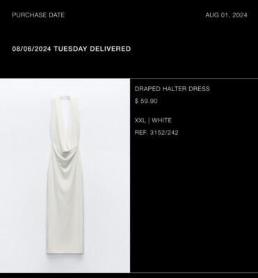 Zara Draped Halter Dress 3152/242