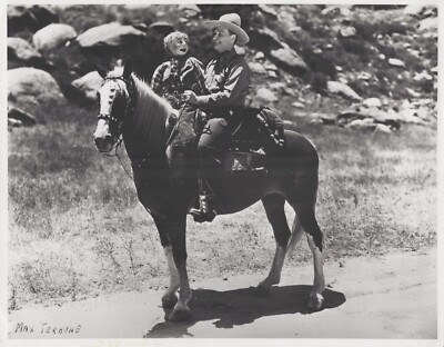 Max Terhune & Elmer (1940s)   Original Vintage Movie Scene Hollywood Photo K 404