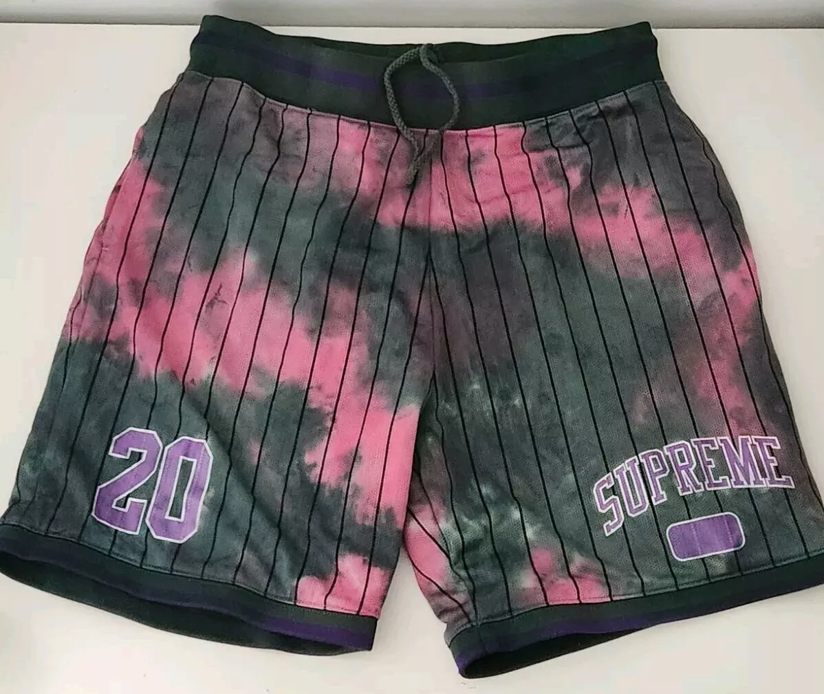 Short de basket FW20 Supreme teint vert rose violet taille S petit