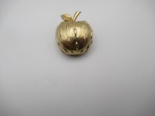 Gold Plated Apple Pin