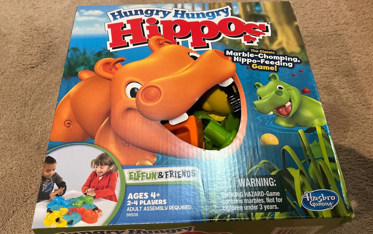 Hungry Hungry Hippos Game by Hasbro With Box 20 Marbles | eBay