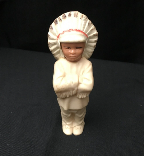 VTG 1950 Native American Boy Figure ~ St. Labre Indian School Hard Plastic AAA