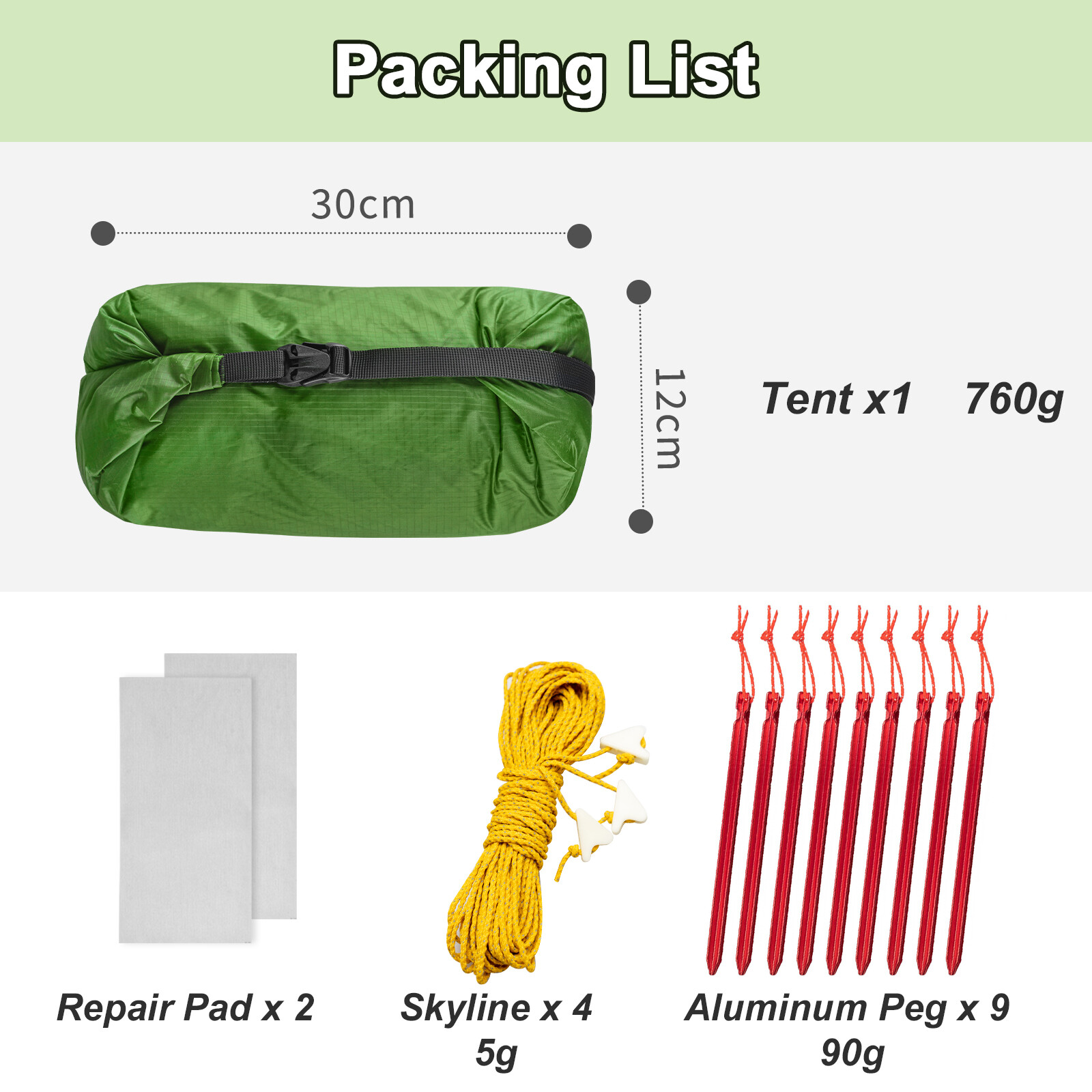 1 Person Camping Tent Ultralight One Person Backpacking & Hiking Tent