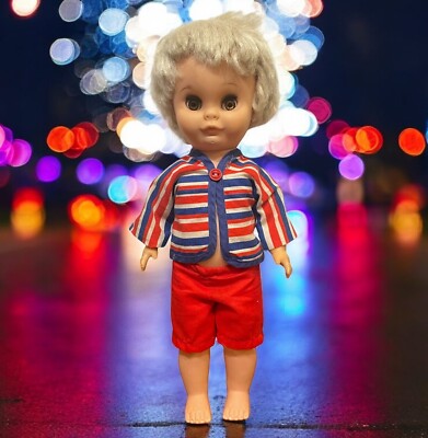 Vintage 1960s Uneeda Coquette? Doll Vinyl Head Plastic Body Sleepy Eyes 13 