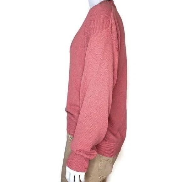 Ashworth Golf Hombre Salmón Algodón Tejido Manga Larga Suéter con Logo Med Foto 2 de 4