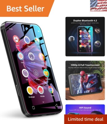 72GB Bluetooth Music Player with 4'' Touch Display - Ideal Gift for Music Lovers