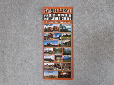 Finger Lakes NY Wineries, Breweries, Distilleries Trail Map & Guide, Circa 2015