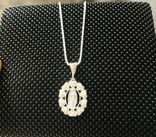 Cadena Panza de Vivora 2.5mm De Ancho 24’’. De Largo Plata .925 Dije Diamantado