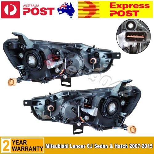 Pair LH+RH Head Lights Lamp For Mitsubishi Lancer CJ CF Sedan/Hatch 2007~2015 AU - Picture 7 of 7