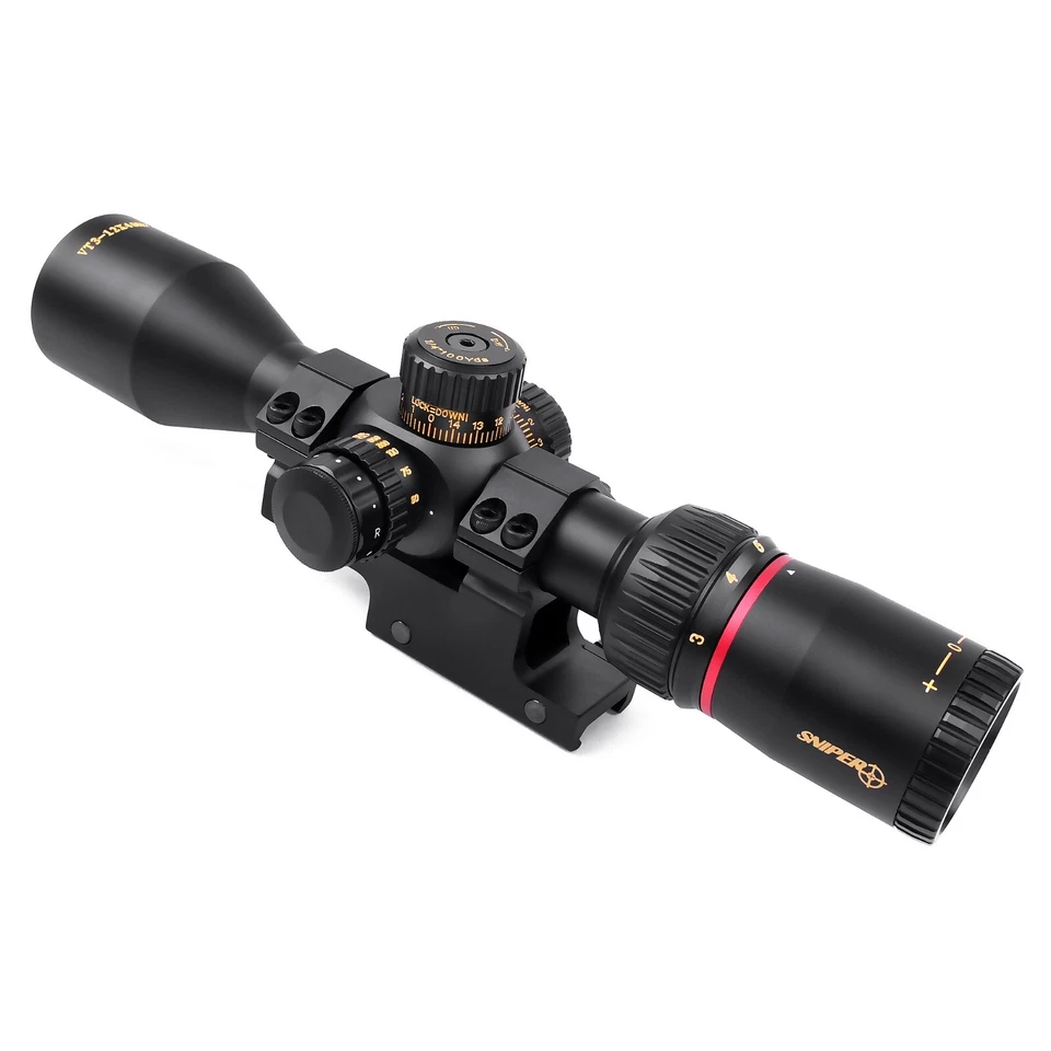 Mira para rifle compacta Sniper VT3-12X40FFP con retícula iluminada R/G y montaje Foto 3 de 4