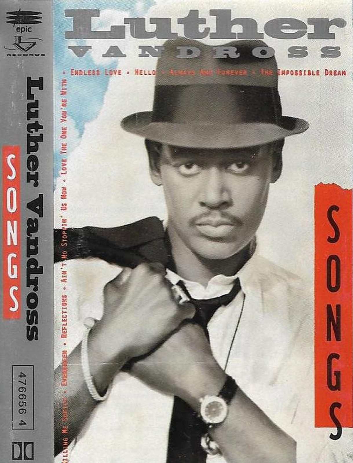 Luther Vandross ‎Songs CASSETTE ALBUM Funk / Soul Pop Ballad, Soul, Vocal