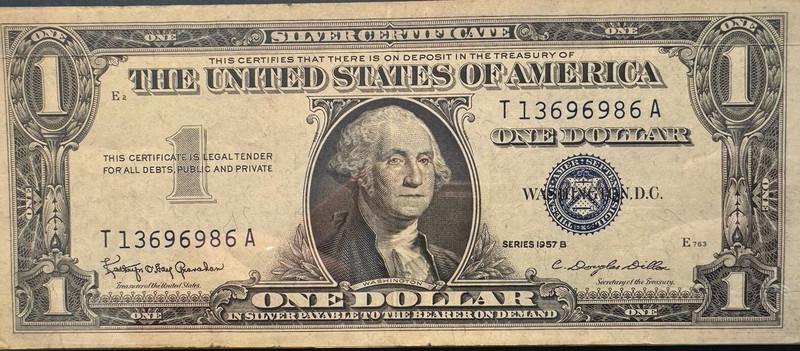 USA 1957B $1 One Dollar Silver Certificate