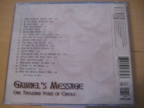 Gabriel's Message (One Thousand Years Of Carols) CD mit 20 Titeln in Topzustand - Bild 2 von 2