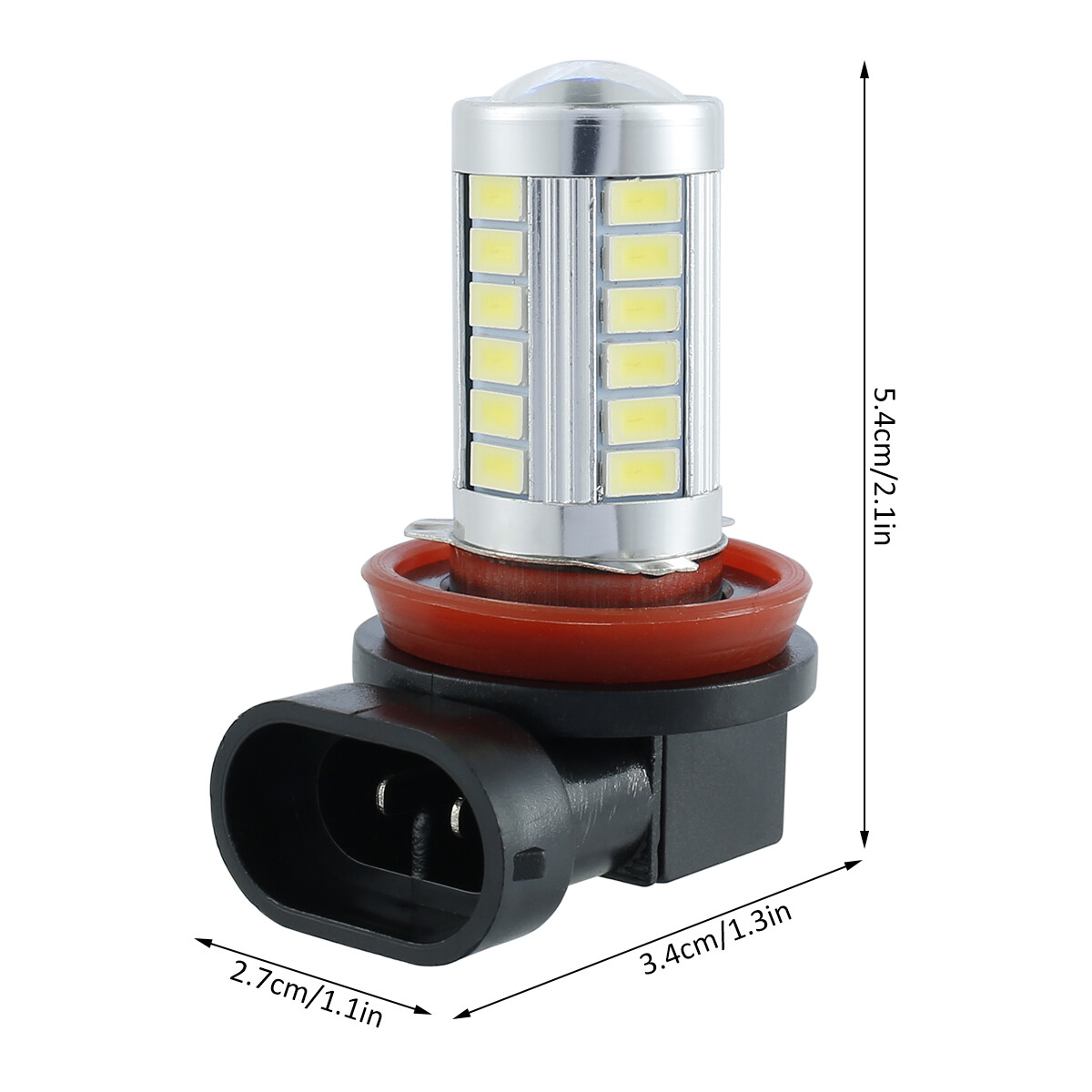 H11/H8 LED 6000K HEADLIGHT FOG LIGHT BULBS KIT 5sides ERROR FREESUPER