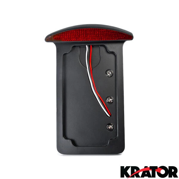 Soporte de matrícula de montaje lateral vertical negro para Harley Bobber Chopper personalizado Foto 2 de 4