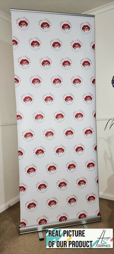 Logo Hintergrund, personalisierte Instagram Kulisse, Roll-up Banner mit Ständer 80x200 - Bild 4 von 7