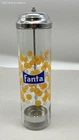 Fanta Straw Holder Dispenser Glass Chrome Metal Top Coca-Cola Company Vintage