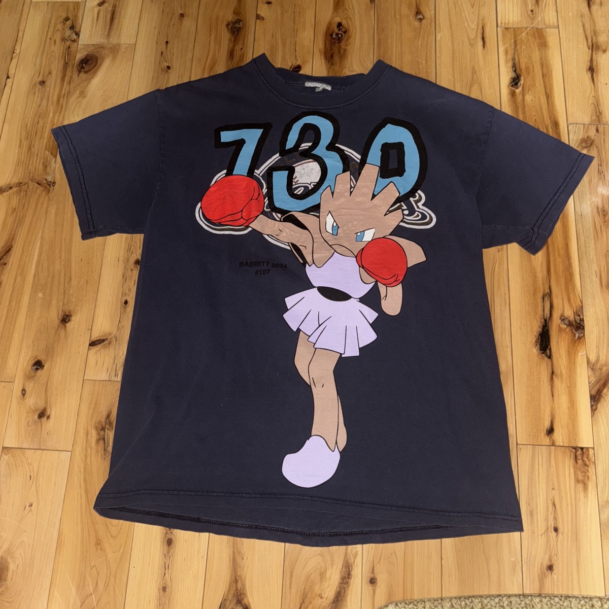 730 Printing Austin Babbit Asspizza 151 Pokémon Hitmonchan Shirt M