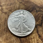 1943  Walking Liberty Half Dollar XF 90% Silver!