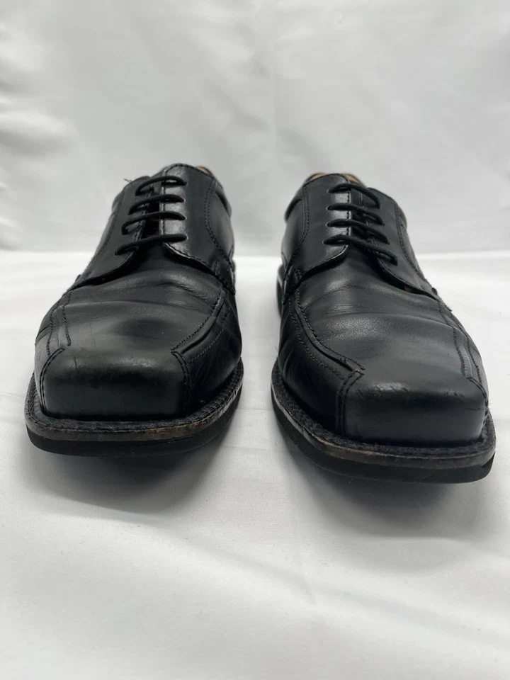 Zapatos de vestir ECCO de cuero negro con cordones para hombre talla 45 EE. UU. 11-11,5 USADOS EN EXCELENTE ESTADO Foto 2 de 4