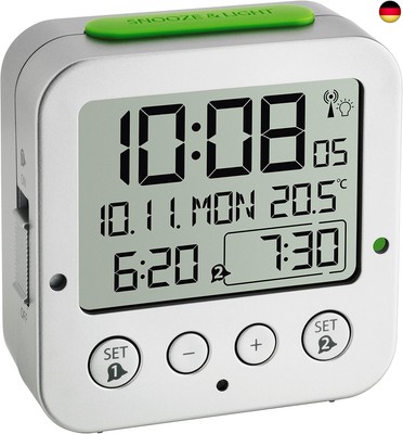 TFA Dostmann 60.2528.01 Bingo Radio-Controlled Alarm Clock