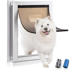 Dog Door Aluminum Pet Door with Large Flap 11" x 16", Doggie Door Designed wi...