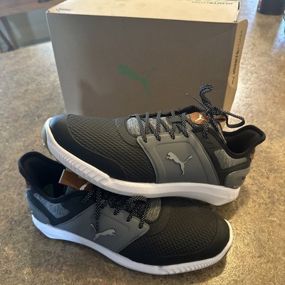 NEW IN BOX MEN'S PUMA IGNITE ELEVATE GOLF SHOES, BLACK/GRAY, SIZE: 11.5 US