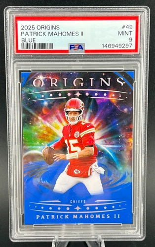 2025 Panini Origins Patrick Mahomes II Blue  55/99 PSA 9 - CHIEFS