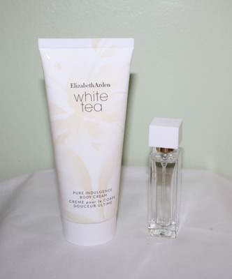 White Tea Elizabeth Arden 2 Lot Pure Indulgence Body Cream 3.3 oz + EDT .33 oz