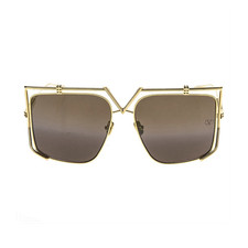 Valentino Gold Metal Square Oversized Gradien...