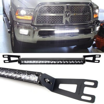 100W 20'' LED Light Bar w/ Bumper Bracket, Wirings For 03-18 Dodge RAM 2500 3500