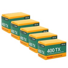Kodak Professional 400TX Tri-X 400 Black  White Negative Film, 24 Exp - 5 Pack
