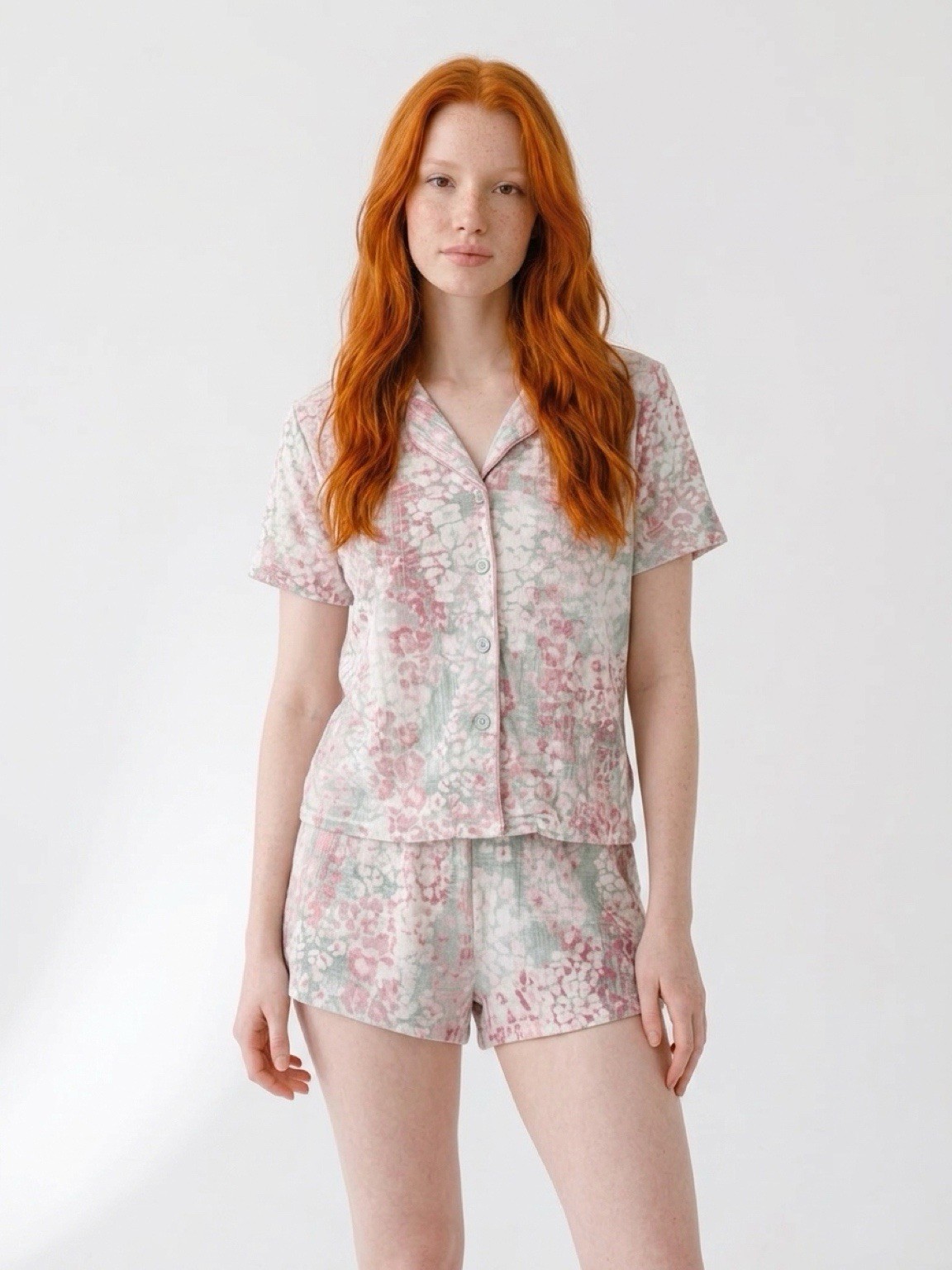 Shorts  Pajamas Set Nicole Miller Soft Knit Short Sleeve  Size M  Women's-image