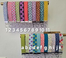 Wristlet Key Fob Keychain Fabric 6" Strap Multicolor, Unisex - Women