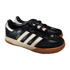 Adidas SAMBA Youth Sneaker Size 2.5 Black Classic Leather Trainer Shoe Athletic