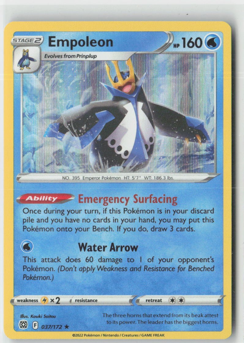 Empoleon 037/172 Holo Rare Brilliant Stars Pokemon Near Mint