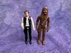 Vtg 1977 Kenner Star Wars Small Head Han Solo Chewbacca Hong Kong Figure Lot
