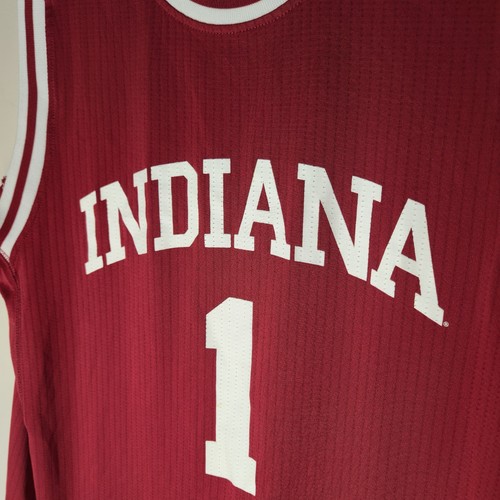 Adidas Indiana Hoosiers IU #1 Red Basketball Jersey Mens Medium NCAA University - Picture 4 of 7