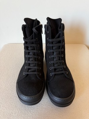 Rick Owens DRKSHDW Vegan Ramones - Size 41 - Brushed Black - Made
