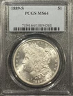 1889-S MORGAN DOLLAR PCGS MS64