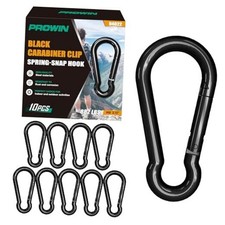 Multi-Size Carabiner Clips, Heavy Duty Spring Snap Hooks with 3.15Inch-10pcs