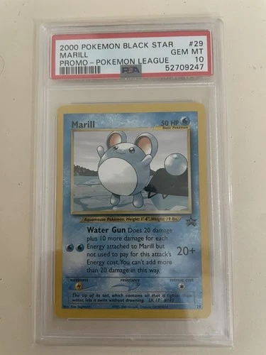 Pokémon TCG Marill 29/53 WOTC Promo Regular Vintage Card PSA 10 Gem Mint
