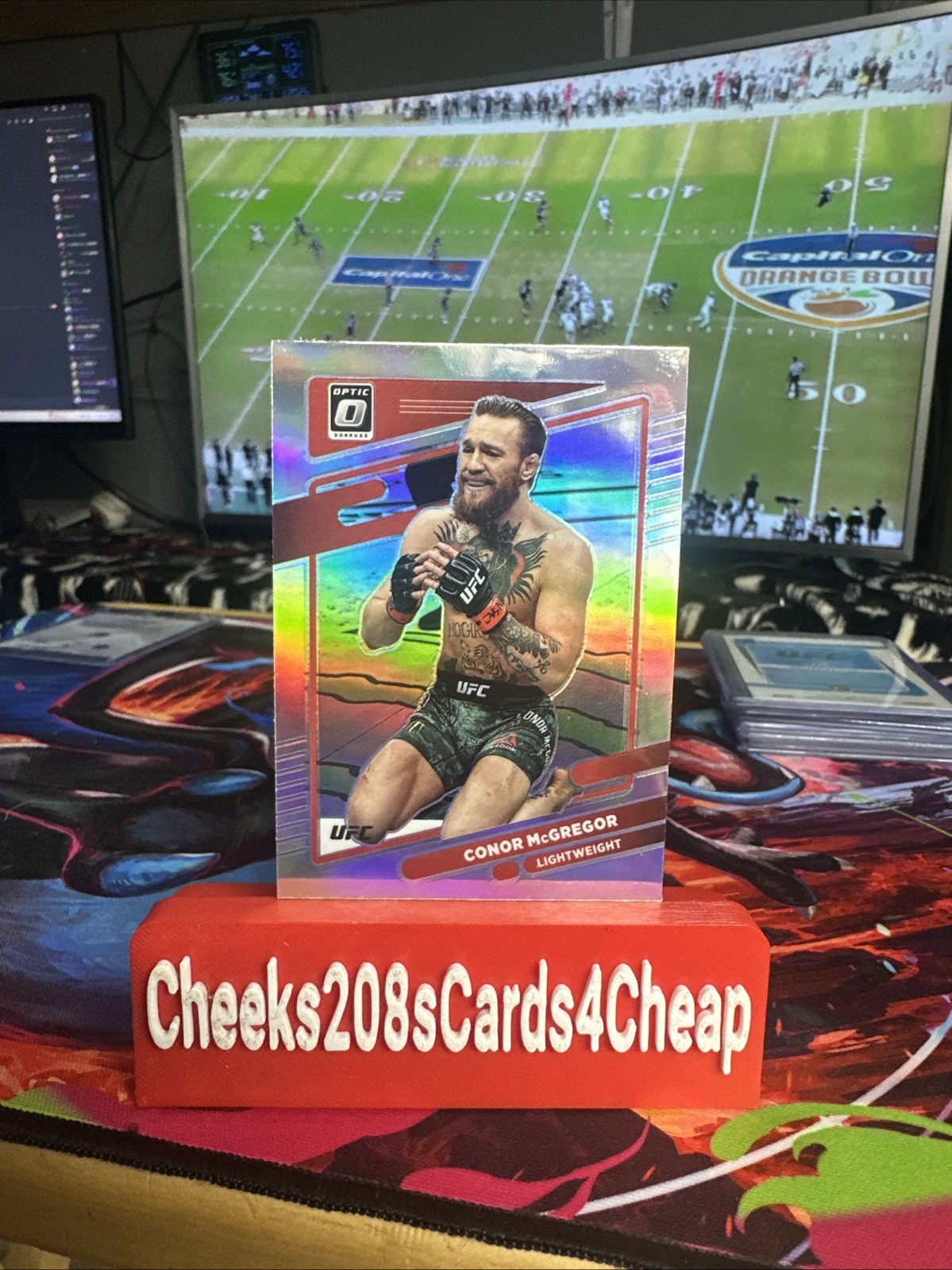 CONOR MCGREGOR 2022 PANINI DONRUSS OPTIC UFC #75 SILVER HOLO PRIZMS MINT SP