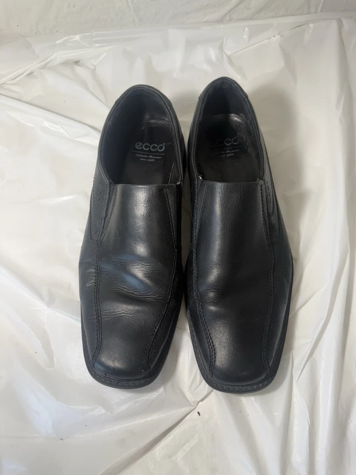 ECCO Black New Jersey Slip-ON Loafers Men's sz 44 - Image 2 of 4